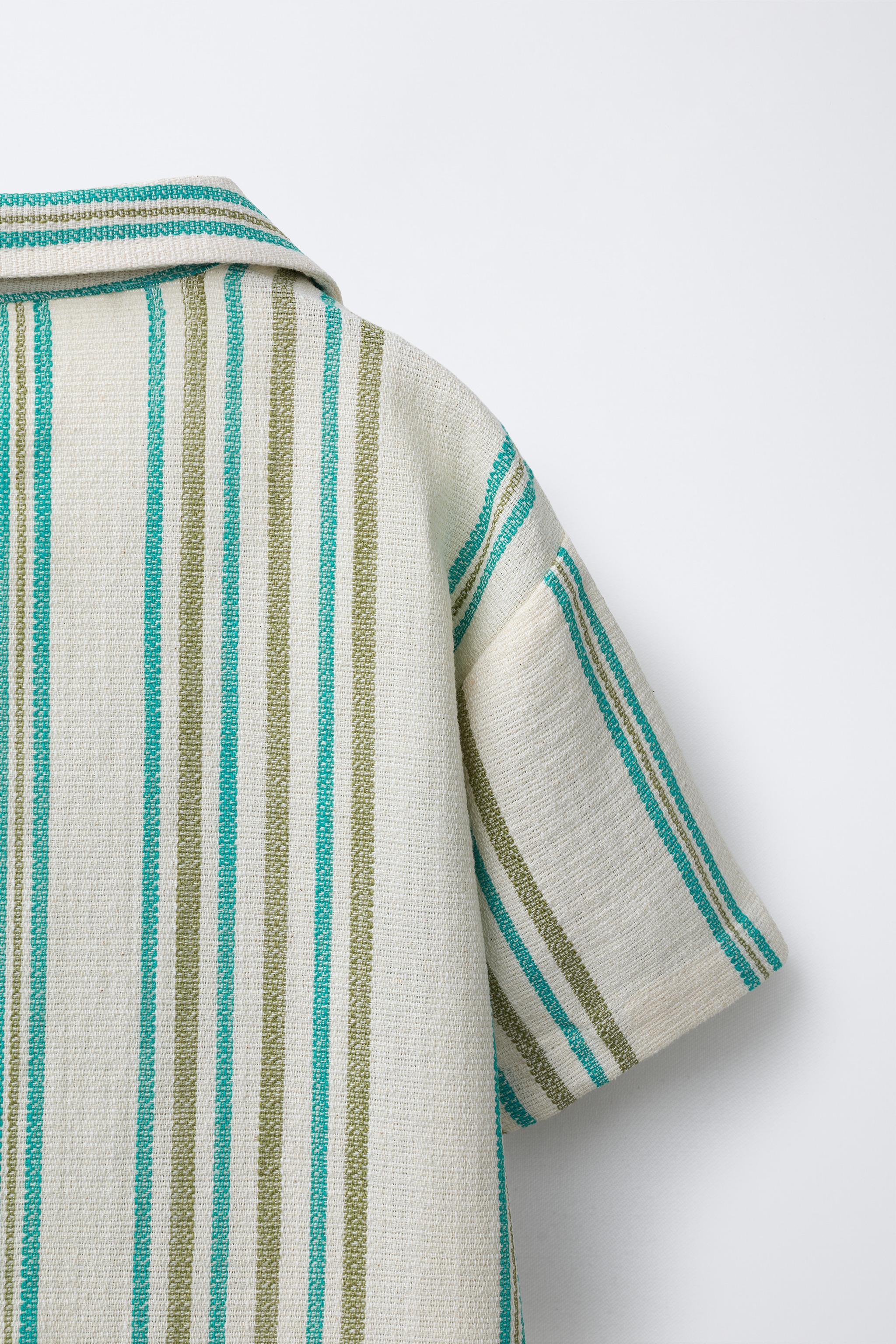 TEXTURED STRIPED SHIRT